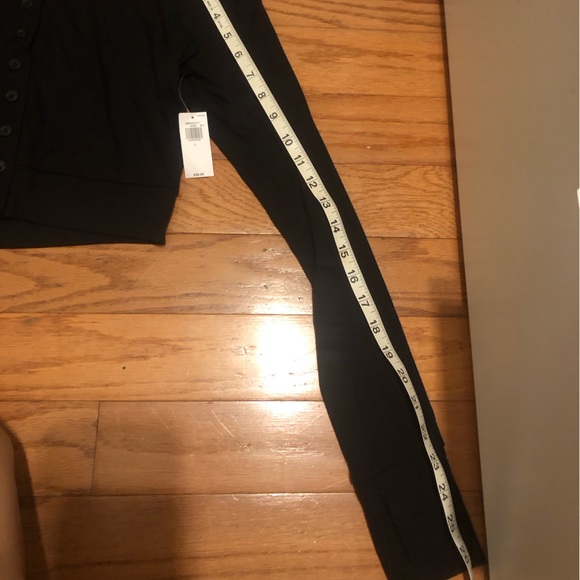 NWT Old Navy Black Ribbed Cardigan Lounge Wear Size Large Balletcore - Picture 5 of 5